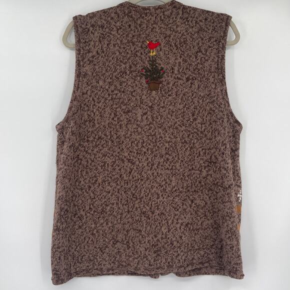 Bobbie Brooks Christmas Snowman Vest Sz 14/16W Cardinal Ugly Holiday Kitsch - Picture 6 of 10